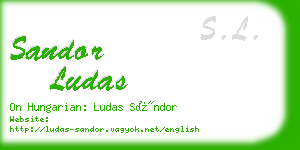 sandor ludas business card